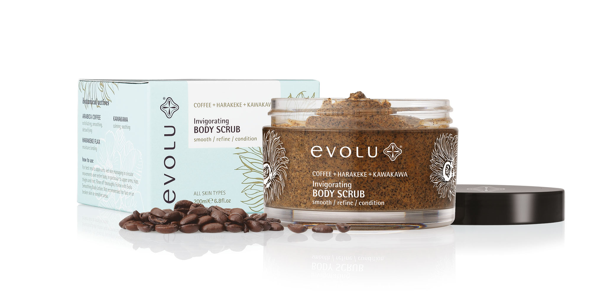 EvoluBodyScrub_GOODMAG_LidOff_BEANS_BOX_300cmyk